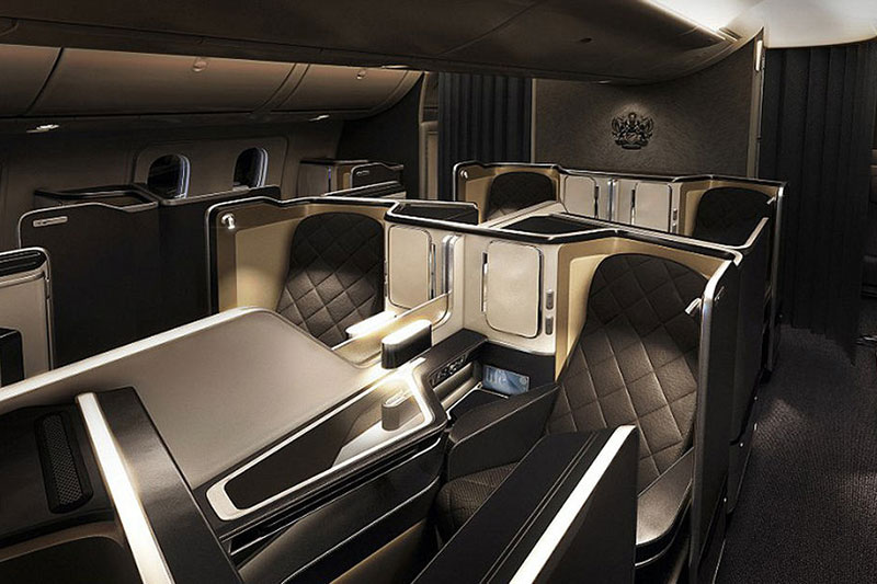 first class cabin airplane